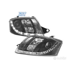 FARI AUDI TT 98-05 LUCE DIURNA LED REALE FONDO NER