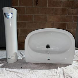 Lavandino in ceramica, Pozzi Ginori, con colonna