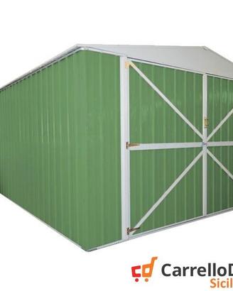 Box acciaio garage lamiera 360x600 verde chiaro