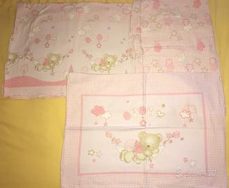 Set lenzuola flanella lettino culla - bimba