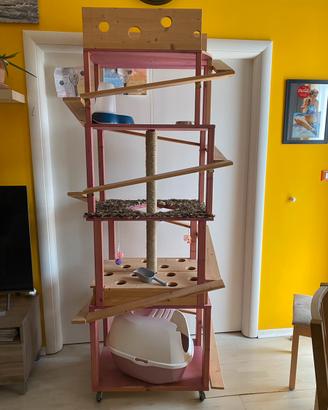 Torre gatto tiragraffi 223 x 88 x 78 cm