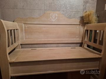 Panca/Cassapanca  in legno stile  shabby chic