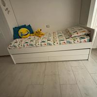 Letto cameretta-fasciatoio-portagiochi o libreria