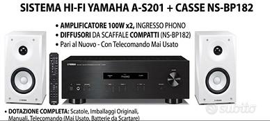 Sistema Hi-Fi Stereo Yamaha A-S201 + Casse NS-BP18