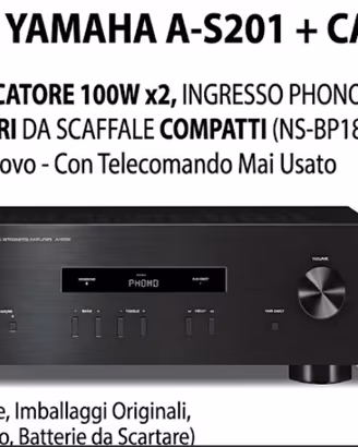 Sistema Hi-Fi Stereo Yamaha A-S201 + Casse NS-BP18