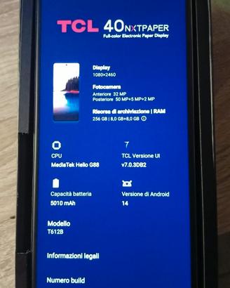 Smartphone TCL  40 NXT PAPER 256gb