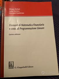 Libro Università Elementi di matematica finanziari