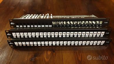 Patch panel per rack da 19 pollici a 24 porte