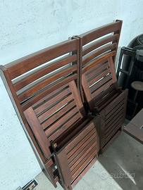 Tavolo Ikea con due sedie e due sgabelli