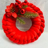 Ghirlanda tessuto marshmallow natale