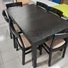 tavolo-rettangolare-allungabile-nero-6-sedie