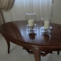 tavolino ovale in legno 