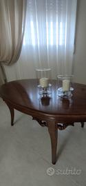 tavolino ovale in legno 