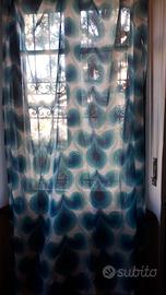 tende azzurre space age anni 70 vintage