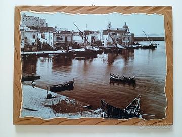 Stampa golfo Pozzuoli - su materiale ligno