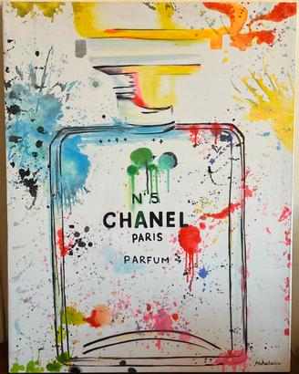 Dipinto a Mano Pop Art "Chanel N°5"