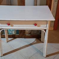 tavolo legno e bambu 