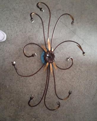 Lampadario plafoniera moderno a 10 luci in metallo
