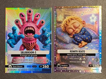 Set 2 carte nucleari brainrot buio luce P (Promo)