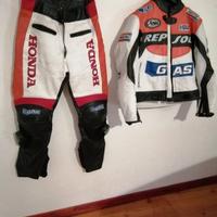 tuta moto intera in pelle