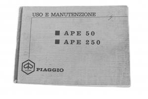 Manuale in PDF uso e manutenzione Ape 50 250 TL1 T