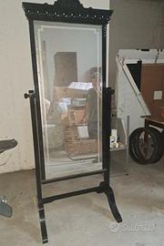 Specchio da terra in legno Vintage. 