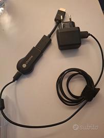 Google Chromecast con alimentatore e prolunga hdmi