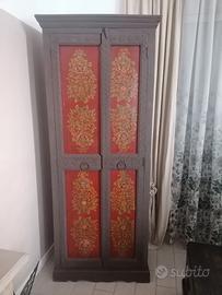 Mobile Etnico in Legno Massello Salvaspazio