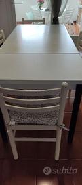 Tavolo cucina 130x80 allungabile 180x80 +6 sedie