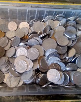 1 kg. monete lire metalliche mixtagli e e quantità