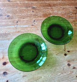 Coppia piatti vetro vintage