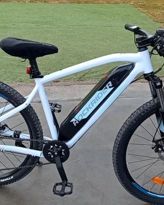 MTB elettrica e-ST100 DONNA bianco-azzurra 27,5"