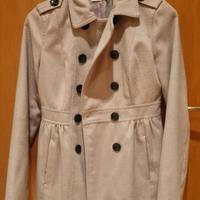 cappotto panno rosa cipria chiaro taglia xs