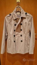 cappotto panno rosa cipria chiaro taglia xs
