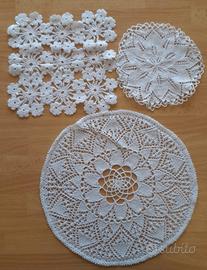 Centrini vintage cotone bianco artigianali