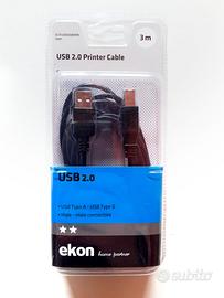 Ekon USB 2.0 printer cable cavo stampante 3m