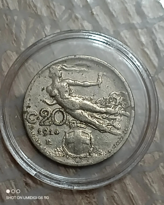Italia 20 Centesimi 1914 – “Libertà Librata”