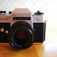 Leicaflex SL Chrome+Leica Elmarit R2.8 135mm+altro