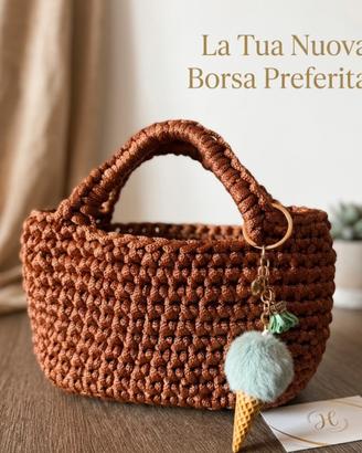 Borsa da polso fatta a mano uncinetto