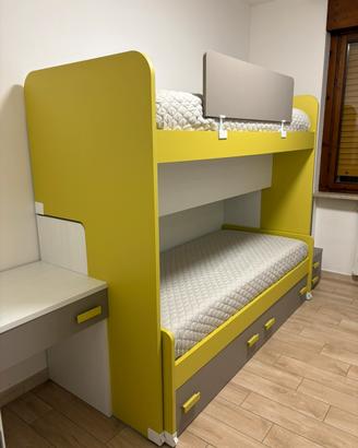 Letto a Castello con Scrivania