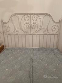 Ikea letto in ferro battuto bianco 160x200