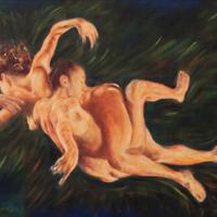 dipinto olio su tela, cm 70 x 50