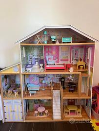 casa di barbie in legno