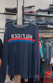 Tommy Hilfiger T-shirt Uomo L blu manica l G.C 03