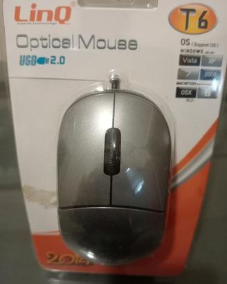 Mouse ottico LinQ T6 USB - Come nuovo con scatola