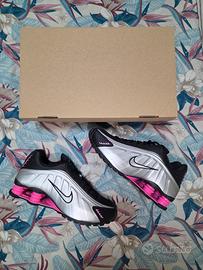 Nike Shox R4 Argento e Rosa Tg 38 5
