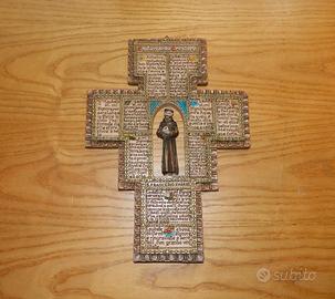 Croce del Cantico delle Creature in marmo resina