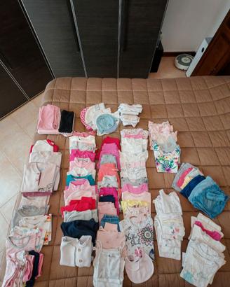 Lotto vestiti bambina 9/12 mesi - 80 cm