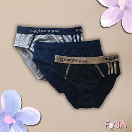 2 confezioni da 3 slip bambino Rossoporpora 