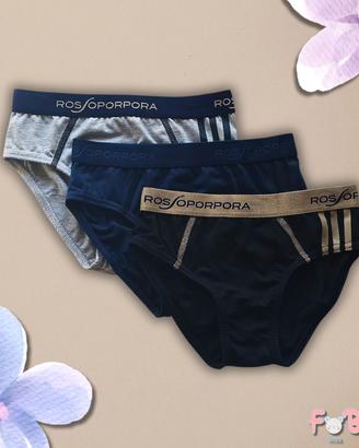 2 confezioni da 3 slip bambino Rossoporpora 